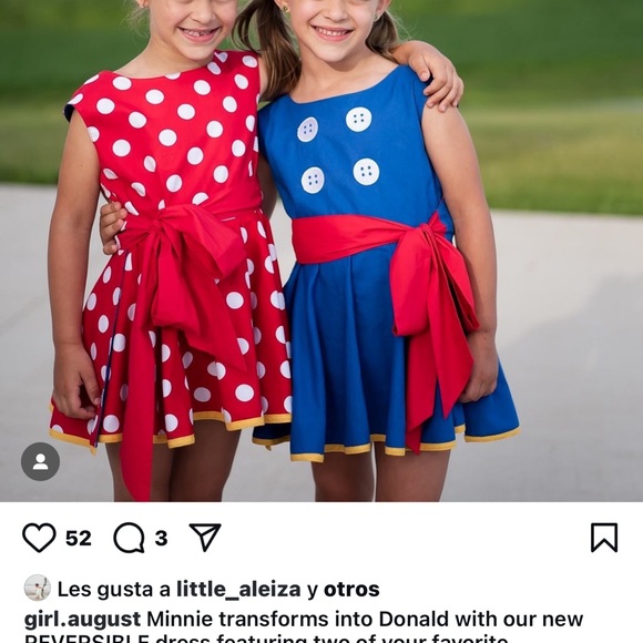 Minnie and Donald Duck reversible dress beautiful worn once - Picture 4 of 5